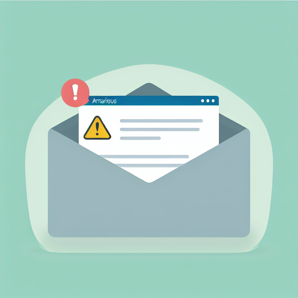 Suspicious email in inbox with warning indicators