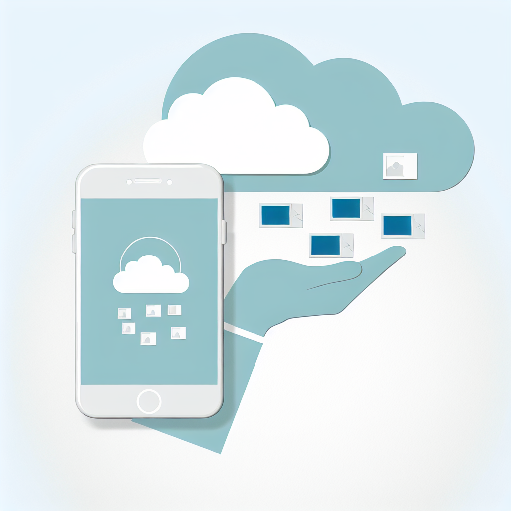 iCloud Photos concept showing photos syncing to the cloud