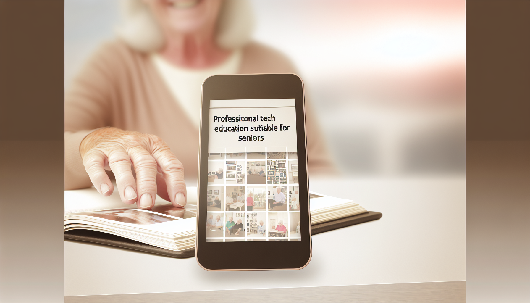 iPhone with organized photo albums and galleries